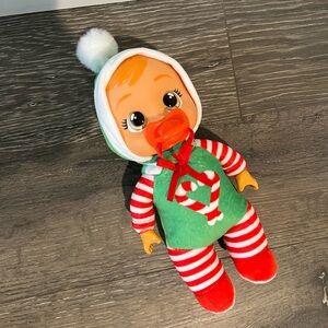 Festive Baby Doll with Red and Green Outfit